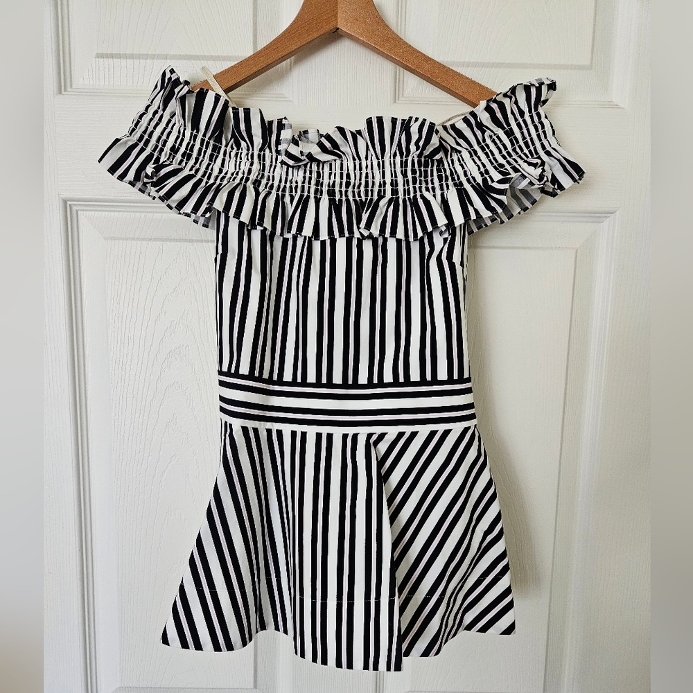 Kate Spade off-the-shoulder peplum top